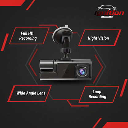 Ignition Garage™ Stay Protected Dual Cam (Dual Vision Dash Cam)