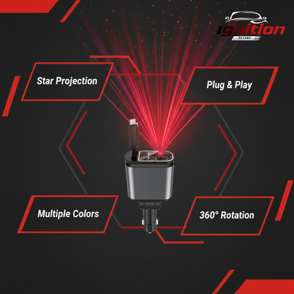 Ignition Garage™ — Retractable Car Charger & Starry Sky